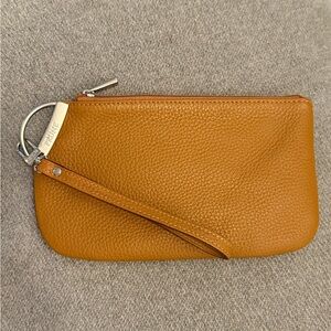 NWOT Prune Tan Leather Wristlet